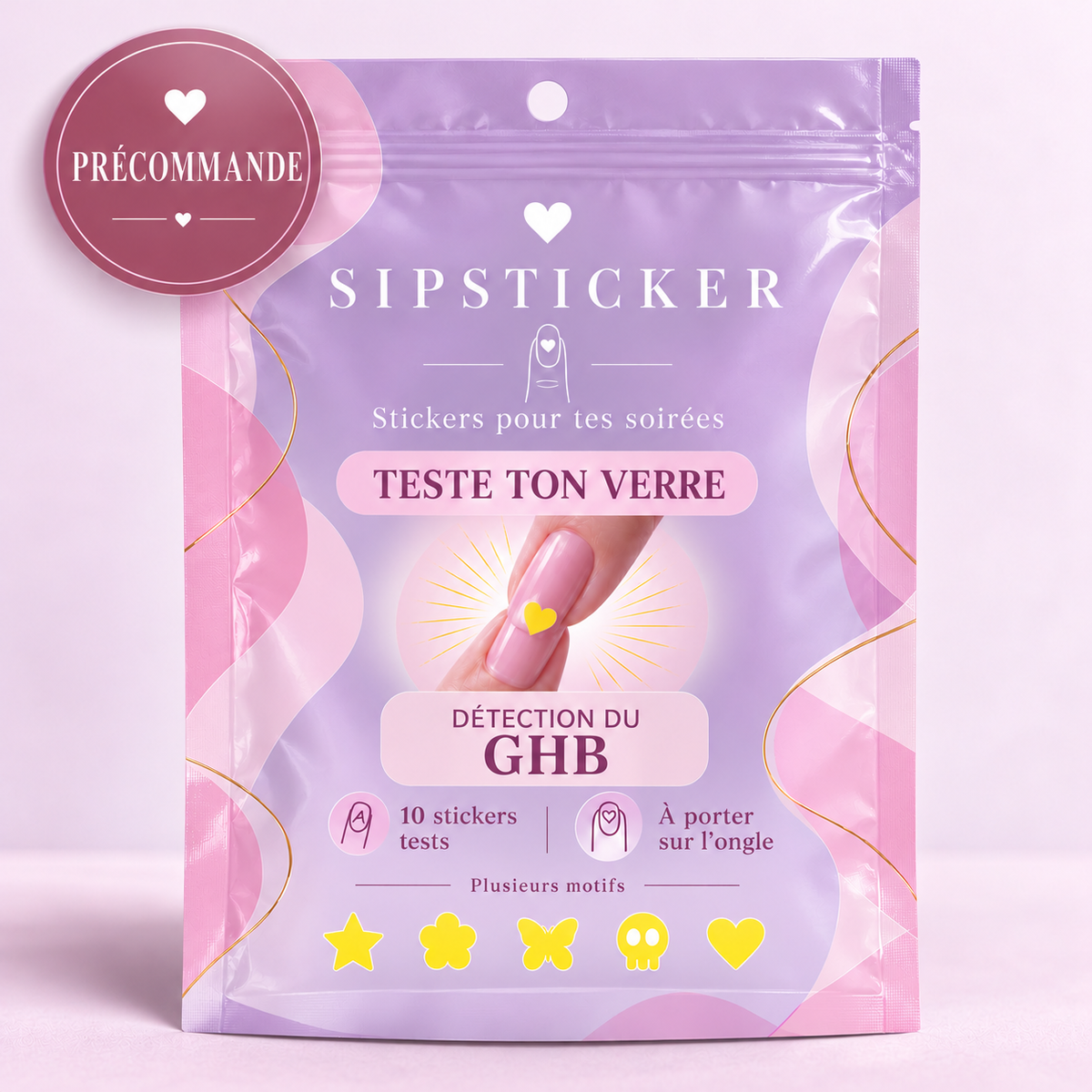 Sip Sticker - Stickers GHB pour ongles