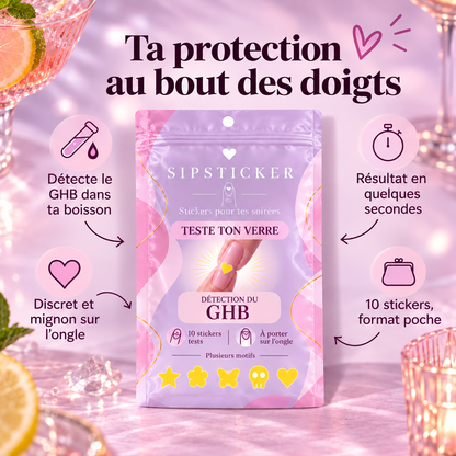 Sip Sticker - Stickers GHB pour ongles